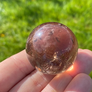 Beautiful high quality natural Smoky Quartz crystal sphere ball from Brazil Brazilian smoky quartz