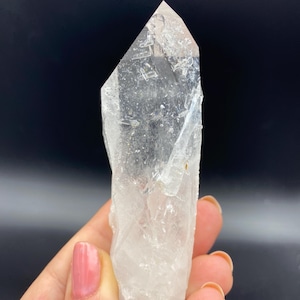 Colombian Lemurian Quartz Crystal Point: High Vibration Healing Stone