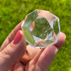 High quality natural Lemurian Quartz gemstone carving Dodecahedron Platonic Solids sacred geometry energy healing crystal #2