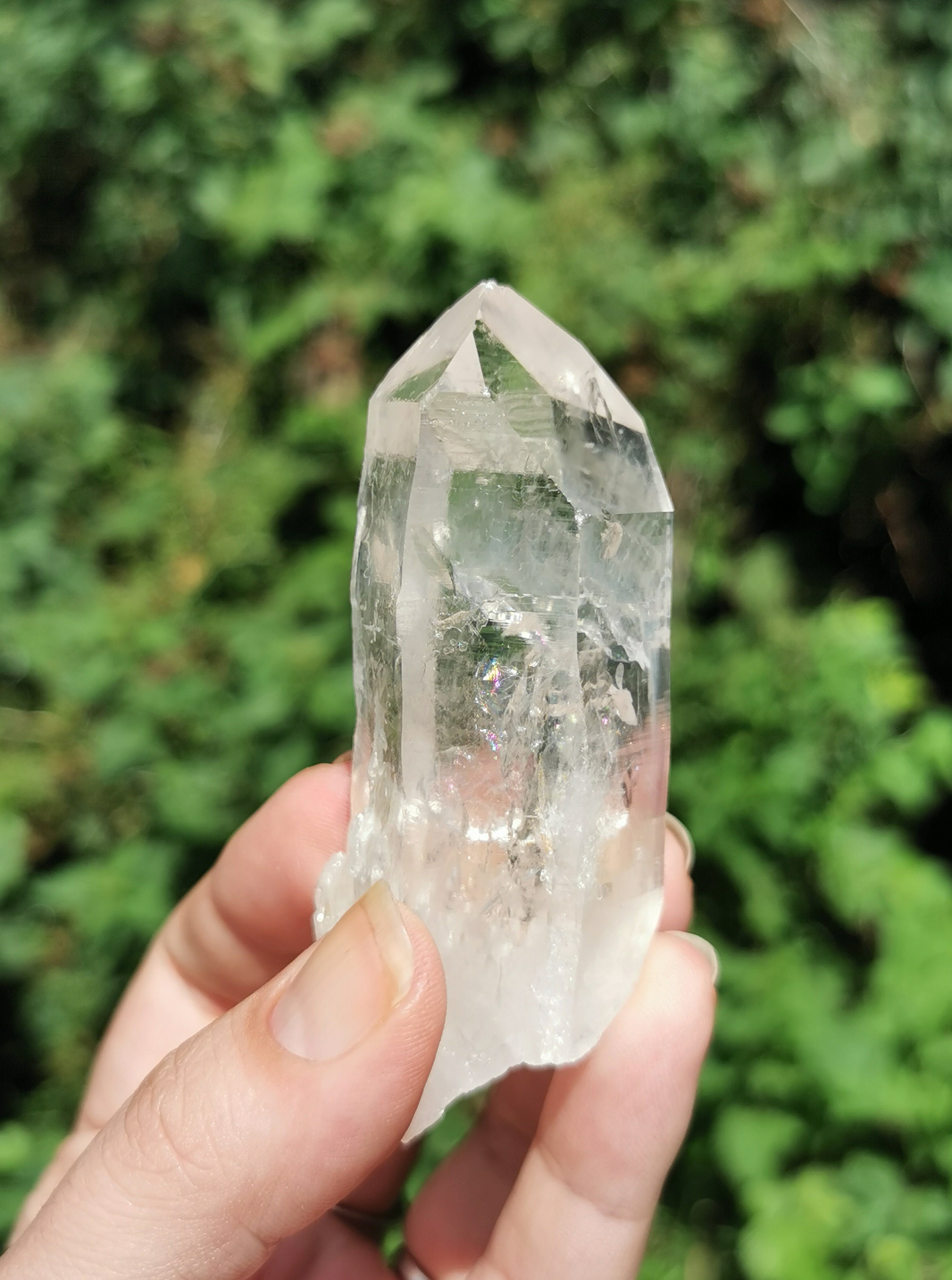 コロンビア産レムリアンクォーツクリスタルポイント：レインボーダウ