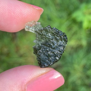 Genuine undamaged Moldavite, Chlum in Czech Republic