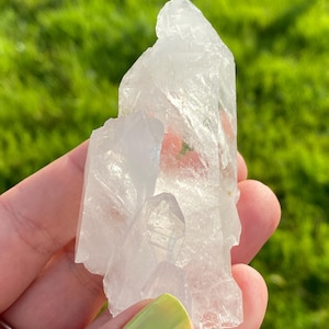 Colombian Lemurian Light Quartz crystal cluster from Santander Rainforest , Colombia