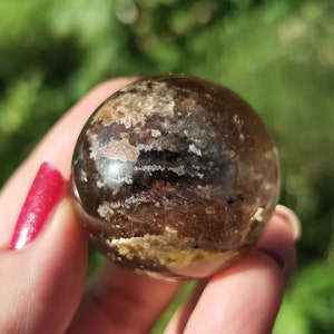 High quality natural Garden Lodolite Quartz crystal sphere ball from Brazil