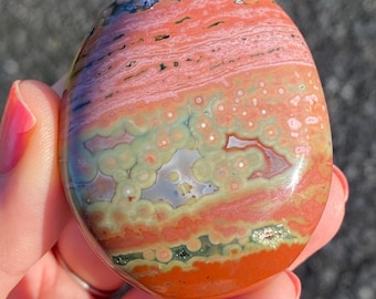 Marovato Ocean Jasper Palmstone: Madagascar Crystal
