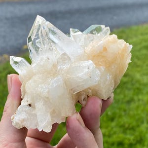 Colombian Lemurian Light Quartz crystal cluster from Santander Rainforest , Colombia