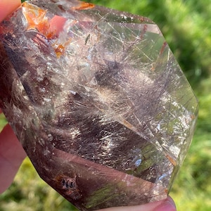 XL Red Copper Rutilated Rutile natural polished crystal freeform from Brazil Top quality