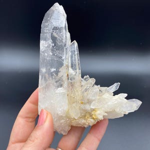 Large Colombian Lemurian Light Quartz crystal cluster from Santander Rainforest , Colombia