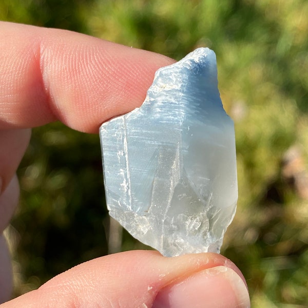 Rare Blue Tara Amphibole Riebeckite tourmaline Quartz healing crystal from Ipupiara, Brazil