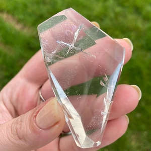 Rare Silver Rutile Rutilated natural polished crystal freeform from Brazil titanium rutile