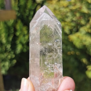 Natural Brazilian Phantom Pyramid Quartz Crystal healing polished point