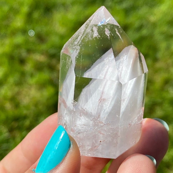 Rare White Amphibole Angel Wings Phantom Quartz high quality tower from Brazil healing energy crystal