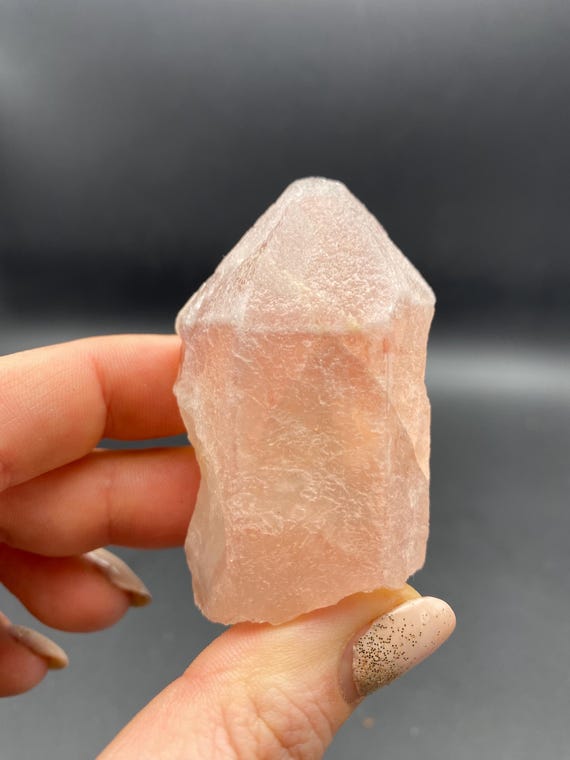 Dreamsicle Pink Lemurian Seed Quartz Crystal Point - Brazil - Etsy