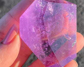 Brazilian Amethyst Crystal Freeform: Gemmy Healing Stone