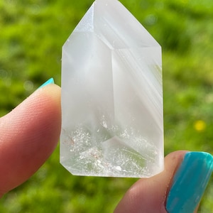 Grey Lithium Quartz high quality crystal polished point from Bahia,Brazil