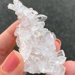 Colombian Lemurian Light water clear Quartz crystal cluster from Santander Rainforest , Colombia