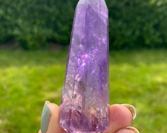 スモーキークォーツ　フォーゲル 24面アメジスト＆スモーキークォーツフォーゲルワンド - Etsy 日本