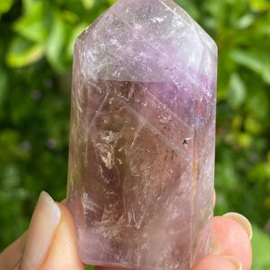 Brazilian Amethyst smoky phantom High quality Brazilian Amethyst Tower point