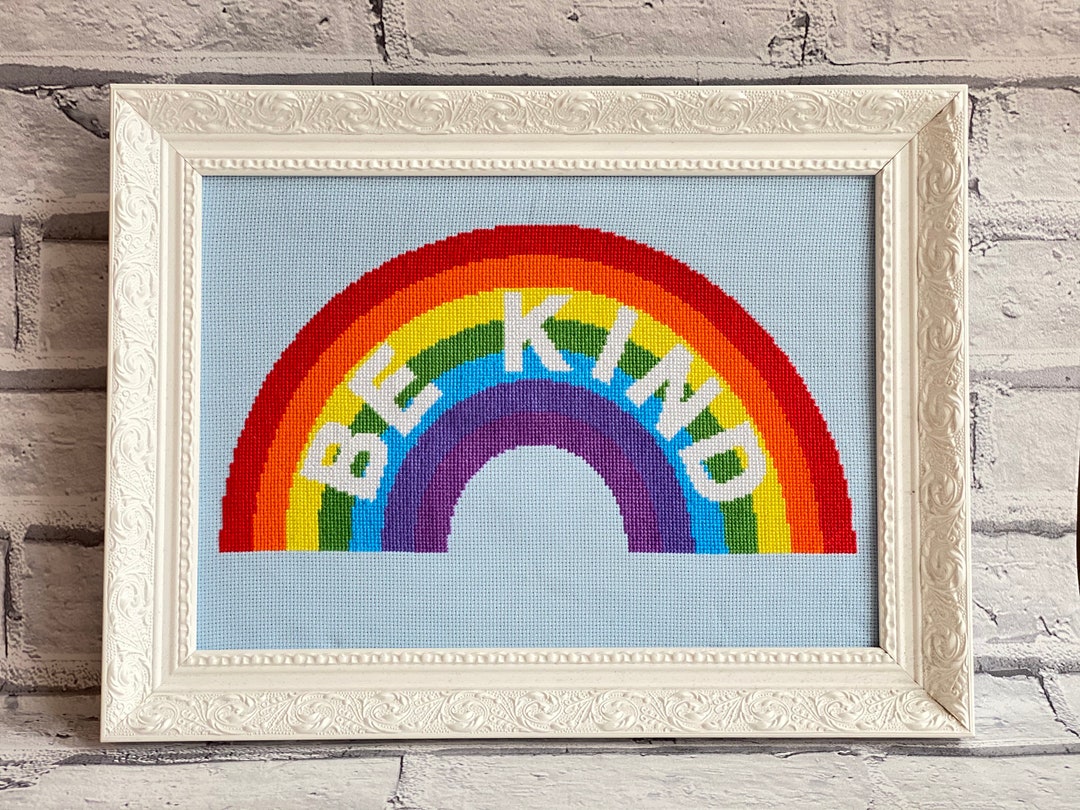 Kind Patterns Rainbow Be Kind Pattern PDF - Etsy