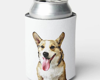 PET CAN COOLER - Slim Seltzer Can and Standard Can, Custom Can Coolers, Party Favor, Dog Wedding Favor, Pet Art Can, Personalized Can Cooler