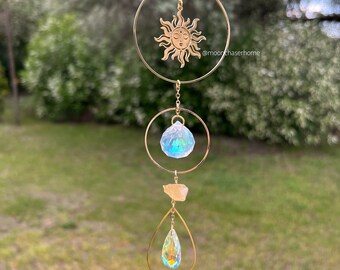 Suncatcher for window, prism, window decor car charm- Latika
