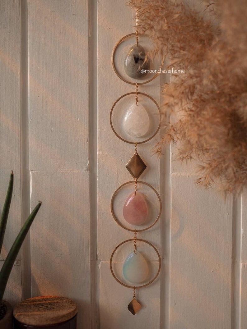 Chaaya Natural Crystal Wall Hanging Chakra Wall Decoration Etsy