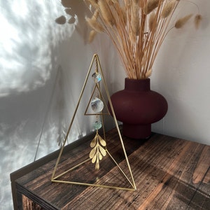 Cole triangle suncatcher desk decor, prism, rainbow prism, office decor, light diffuser, home decoration, crystal prisma