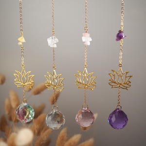 Lotusbloem regenboogprisma suncatcher