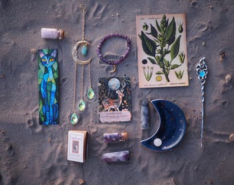 Magic Gift Zodiac Box, Christmas gift set with suncatcher, bracelets and crystal candles