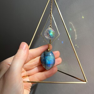 Pyramid Prisma Kristall Sun Catcher - Tabletop Licht Diffusor Dekor, Himmeli Style-Mira Bild 8