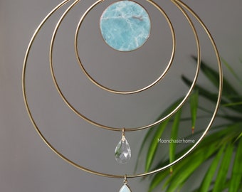 Suncatcher crystal mobile -Nadia - green aventurine hanging decor –  Moonchaserhome