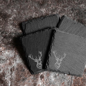 Slate Stag Coasters