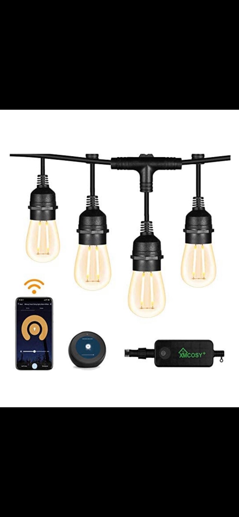 Outdoor Festoon Smart Warm White LED Lights WIFI App Control Etsy