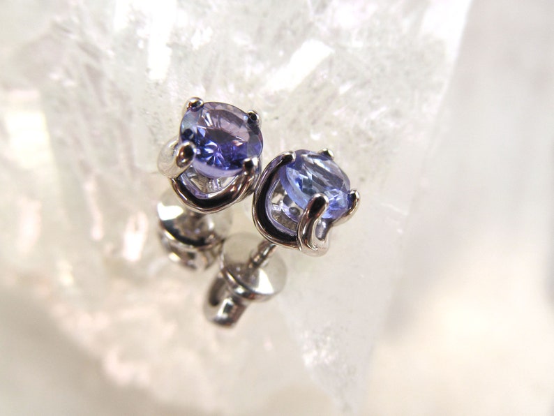 Blue Tanzanite Silver Studs Tanzante Silver Post Earrings Silver 925 Tanzanite Postss Natural Tanzanite Stud Earrings Silver 925