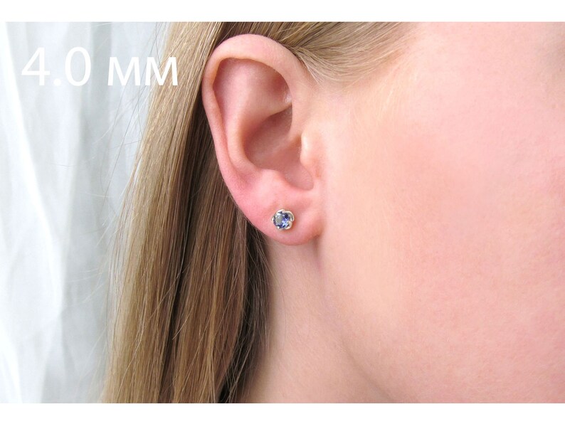 Blue Tanzanite Silver Studs Tanzante Silver Post Earrings Silver 925 Tanzanite Postss Natural Tanzanite Stud Earrings Silver 925