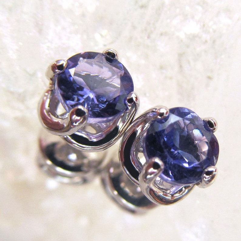 Blue Tanzanite Silver Studs Tanzante Silver Post Earrings Silver 925 Tanzanite Postss Natural Tanzanite Stud Earrings Silver 925