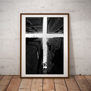 Сross Wall Art, Barcelona Cityscape, Art Gift For Christians, Digital Download, Street Photography, Christian Symbol, Minimalist Wall Decor