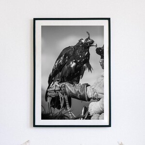 Eagle Hunter Decor, Eagles Wall Art, Mongolia Printable, Bird Of Prey Poster, Digital Download, Kazakh Indigenous People, Travel Photography