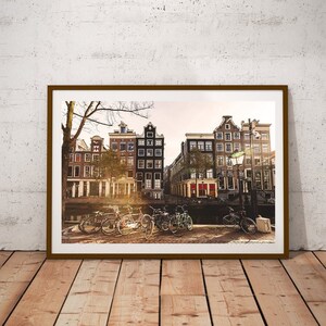 Amsterdam Bicycles Printable, Cityscape with Bicycles, Instant Download, Dutch Street Photography, Netherland Home Decor, Cyclists Art Gift