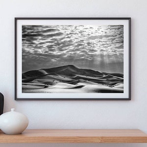Desert Printable, Fine Art Landscape, Sahara Wall Art, Moroccan Poster, Instant Download, African Art, Sand Dunes Decor, Sunrise Photography