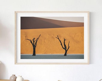 Namib Desert Tree Print, Africa Landscape Photography (Digital Download)