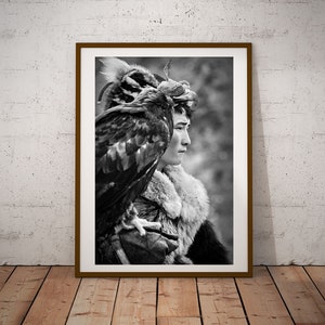 Eagle Hunter Portrait, Instant Download, Mongolian Hunter Printable, Mongolia Art Decor, Travel Wall Art, Fine Art Photography, Gift For Man