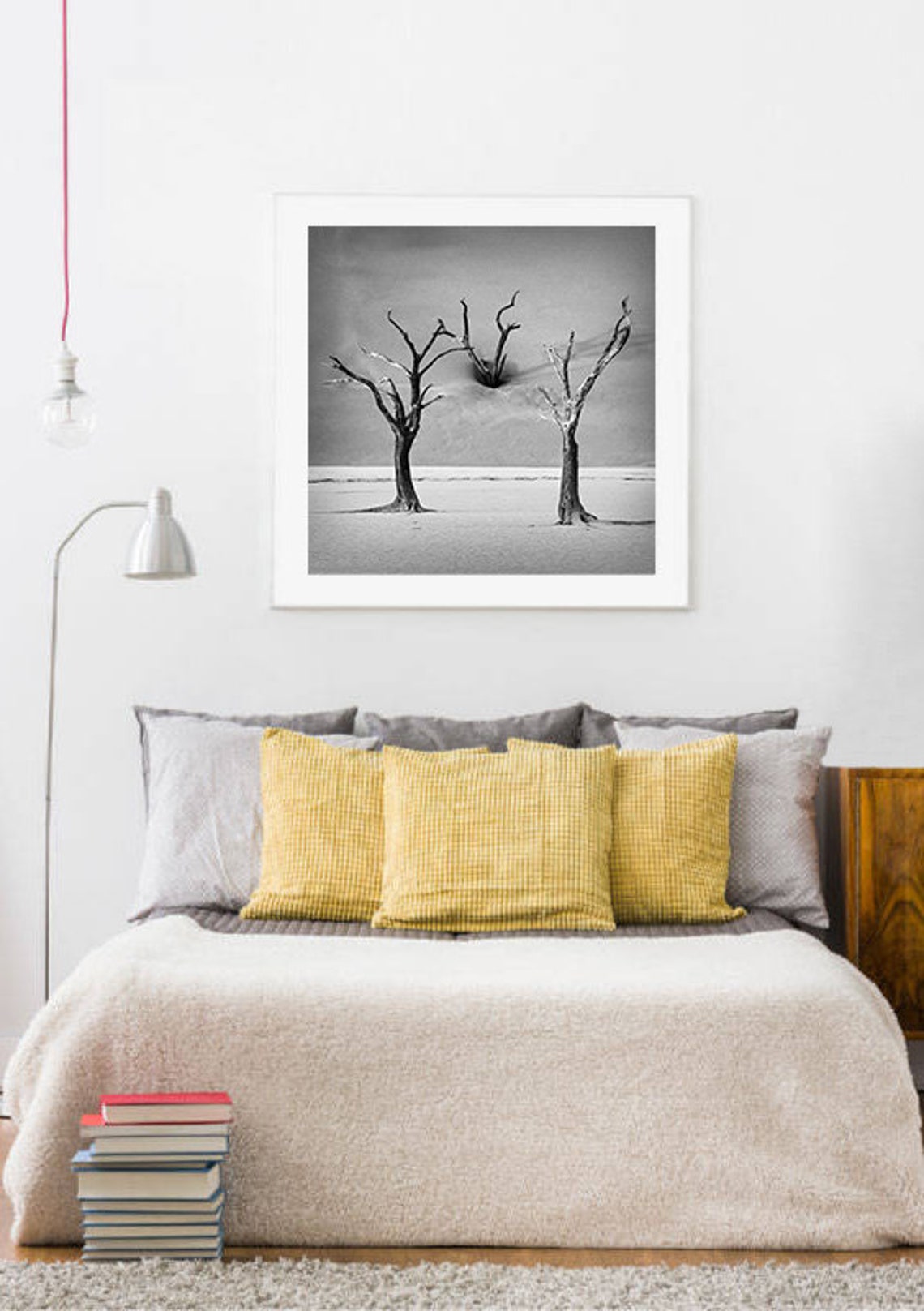 Desert Printable Dry Trees Wall Art Digital Download Black - Etsy