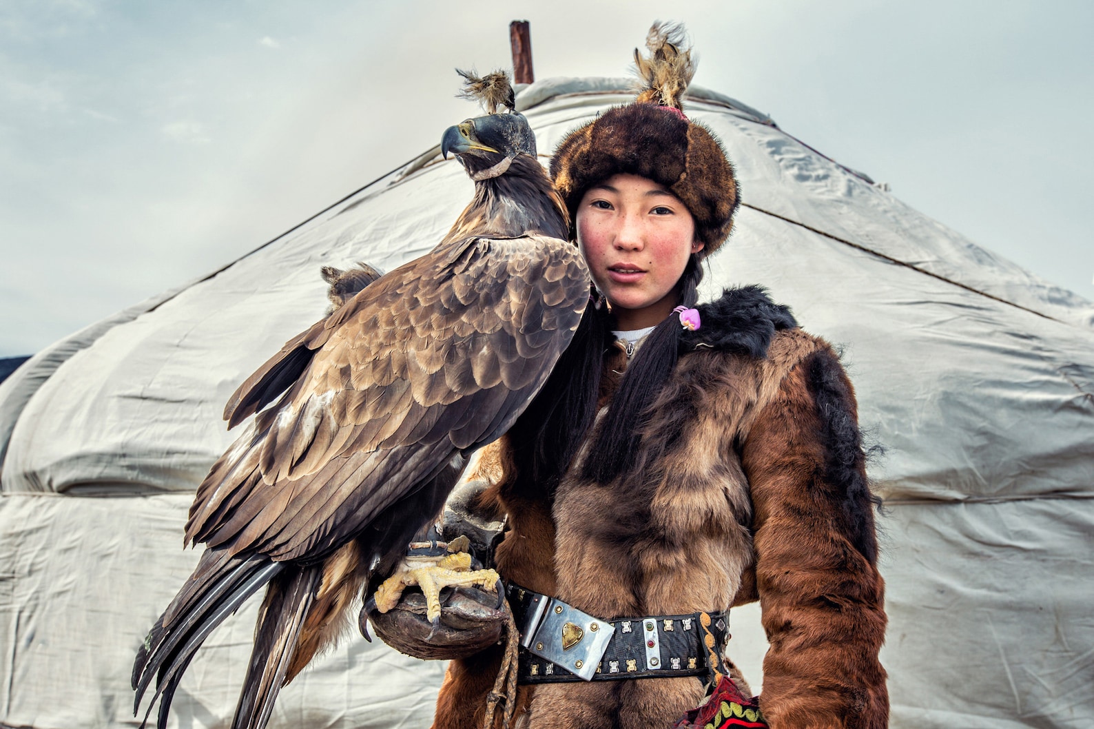 Eagle Hunter Printable, Eagle Huntress Poster, Mongolia Photography