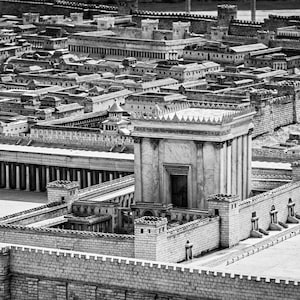 Model of Herod's Temple Printable, Holy Temple in Jerusalem Poster ...