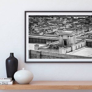 Model of Herod's Temple Printable, Holy Temple in Jerusalem Poster ...