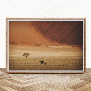 Namibia Wüste Oryx Antilope Druck, Afrika Fotografie (Instant Download)