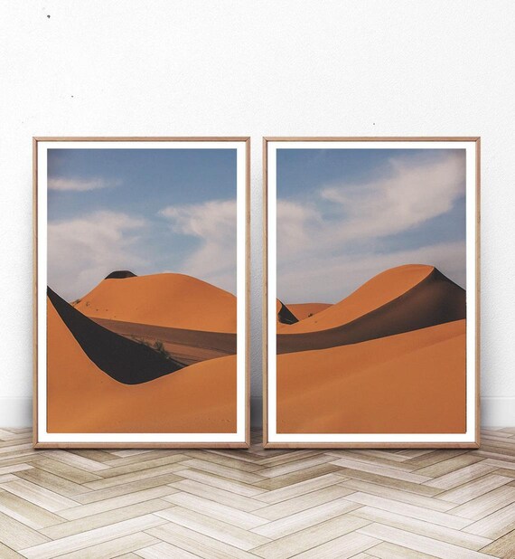 Desert Printable Pastel Desert Wall Art Set of 2 Prints | Etsy