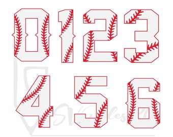 Download Baseball Numbers Svg Etsy