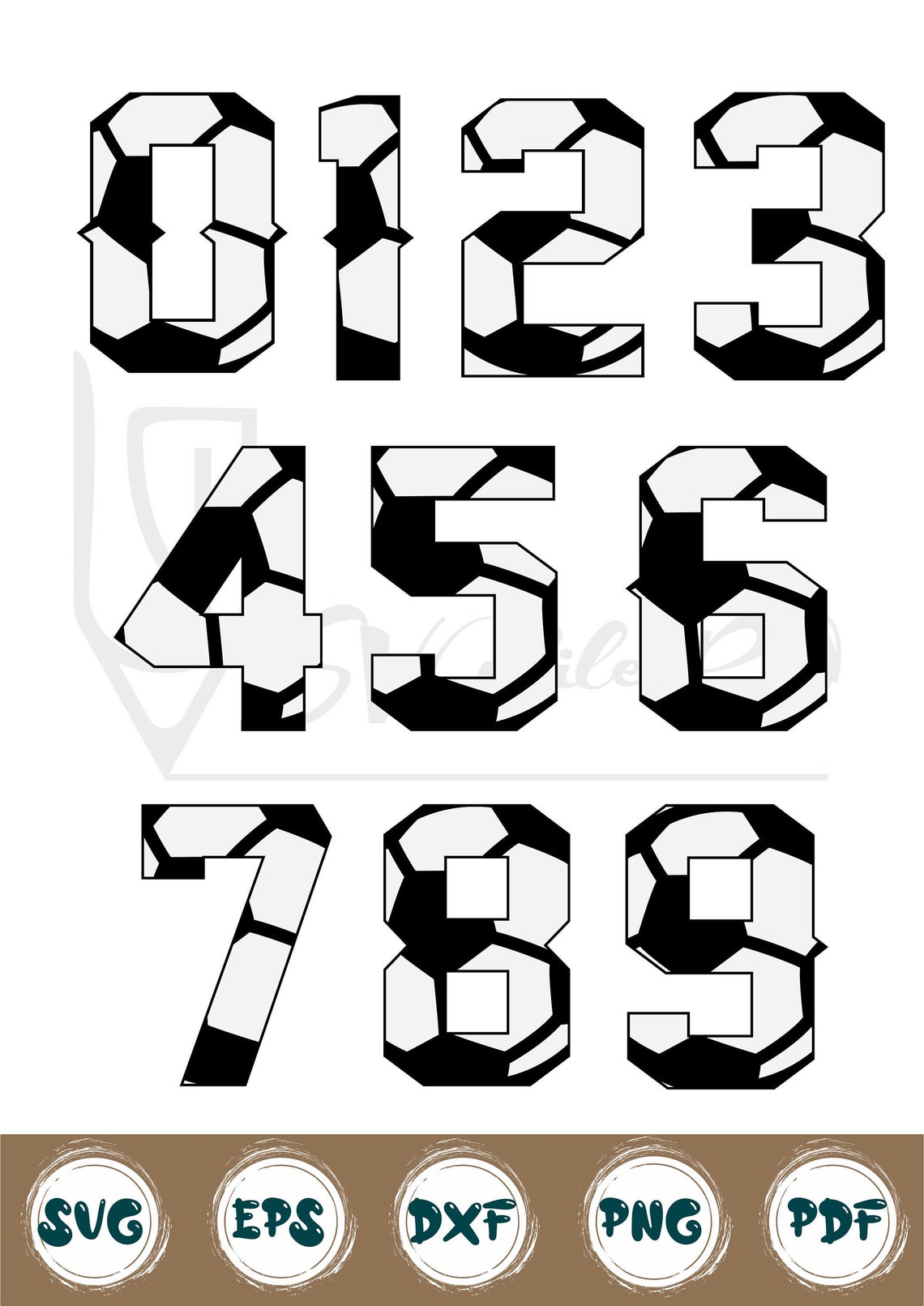 Soccer Numbers Svg Soccer SVG Soccer Shirt Soccer Font Etsy Canada