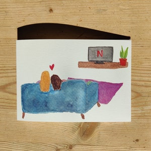 Impression d'anniversaire lesbien - carte postale - queer - filles - femme - carte de voeux - LGBT - carte romantique
